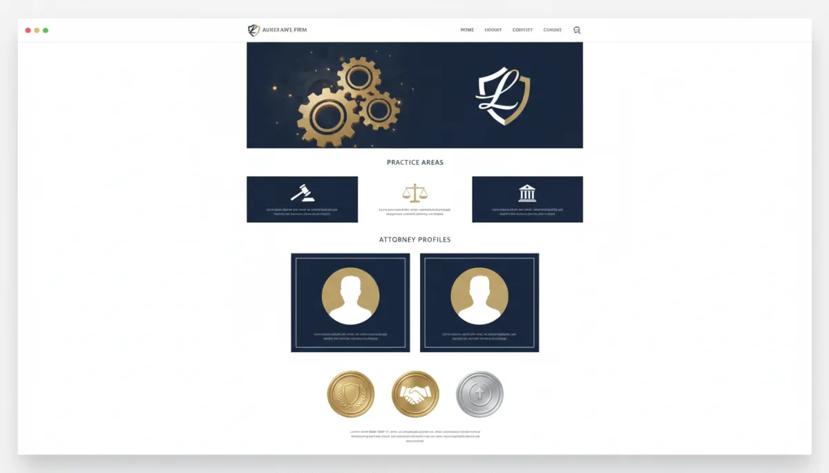 Screenshot of a professional homepage for a law firm or consultancy website